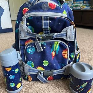 Pottery Barn backpack, water bottle & hot/cold container